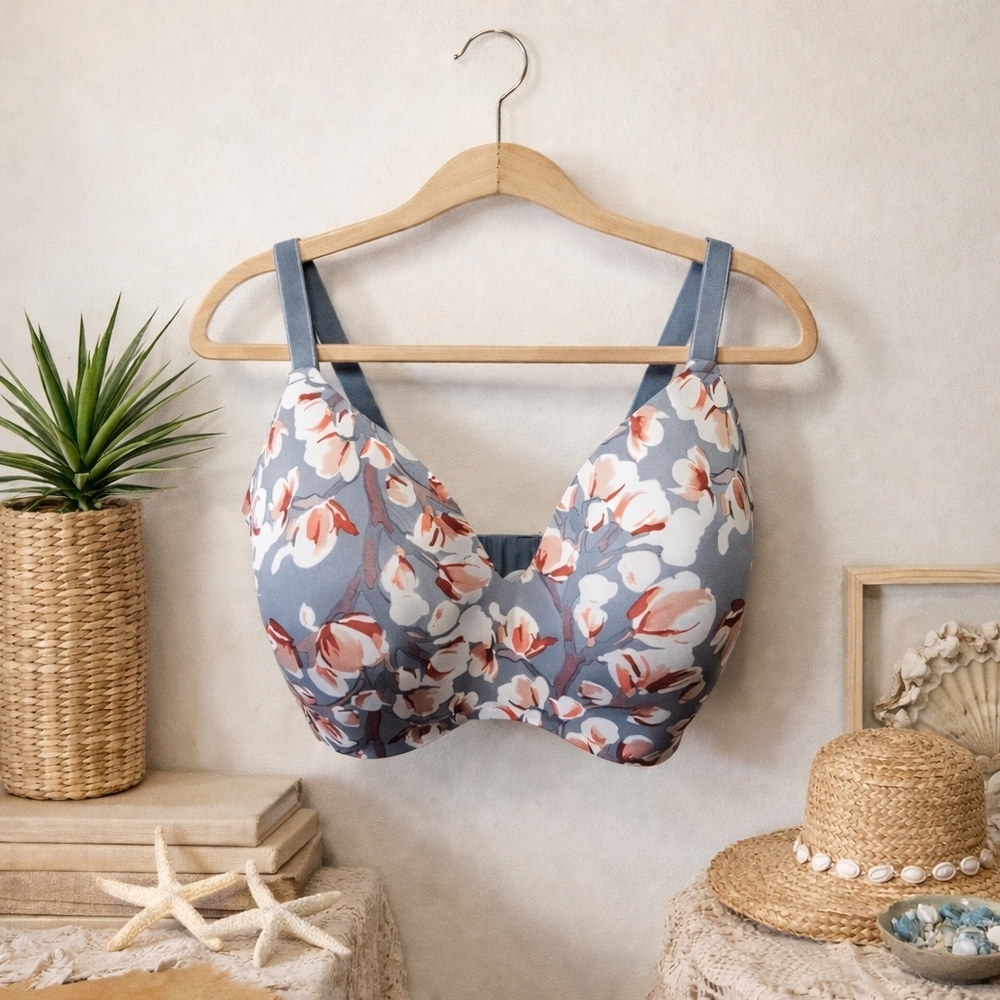 Knix Wingwoman Contour Side Coverage Everyday Bra Size 8++ Winter Gardenia